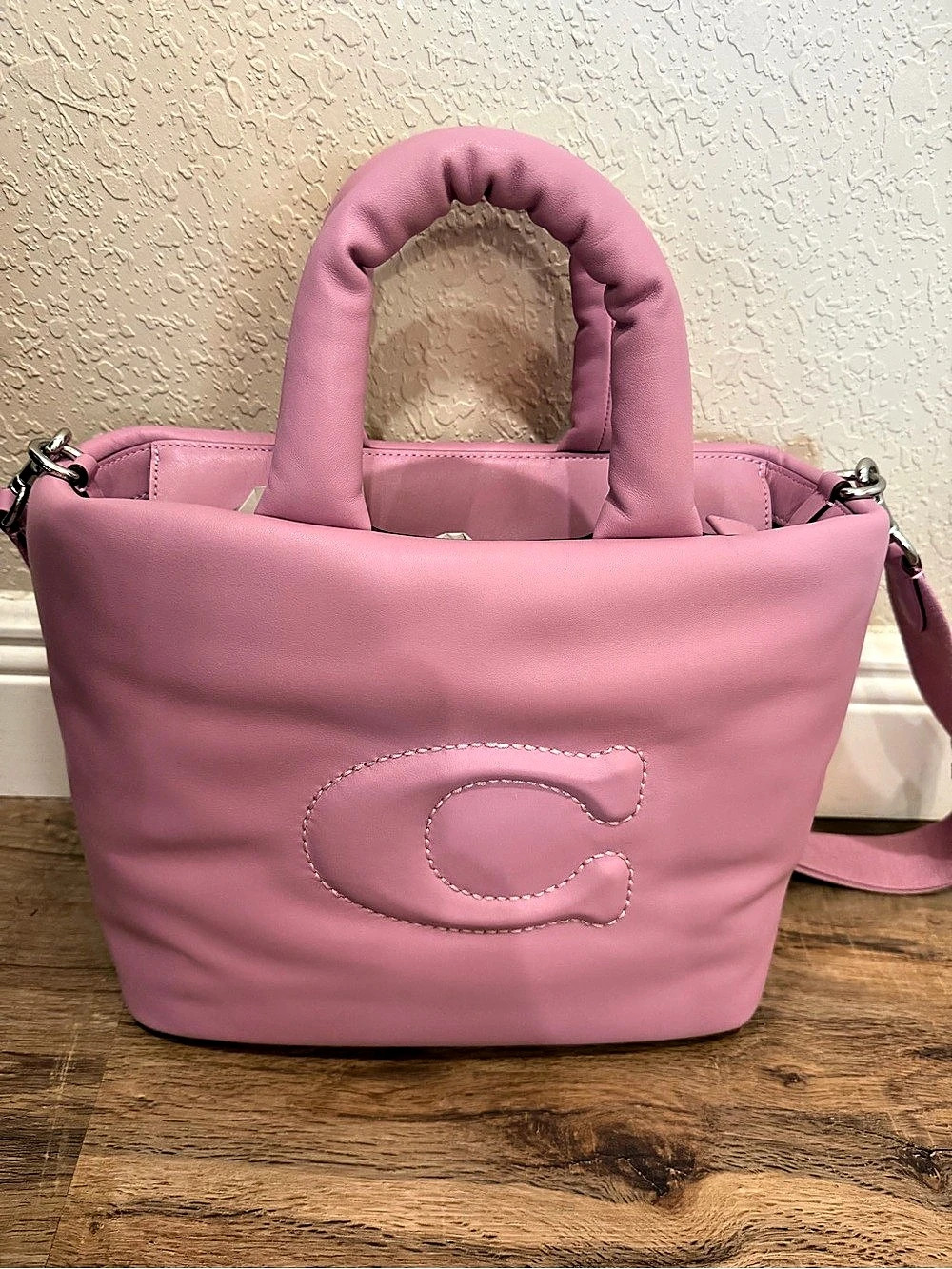 Coach Puff Tote Pink Satchel